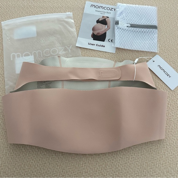 Momcozy Pregnancy Belly Band MEDIUM Invisible Comfort Maternity Oyster Pink NEW - Picture 2 of 12